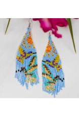 Guatemala Hummingbird Fringe Earrings - Daylight, Guatemala