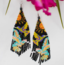 Hummingbird Fringe Earrings - Midnight