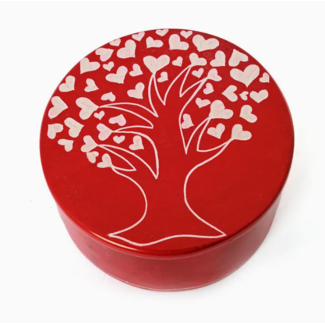 Kenya Tree of Hearts Soapstone Box