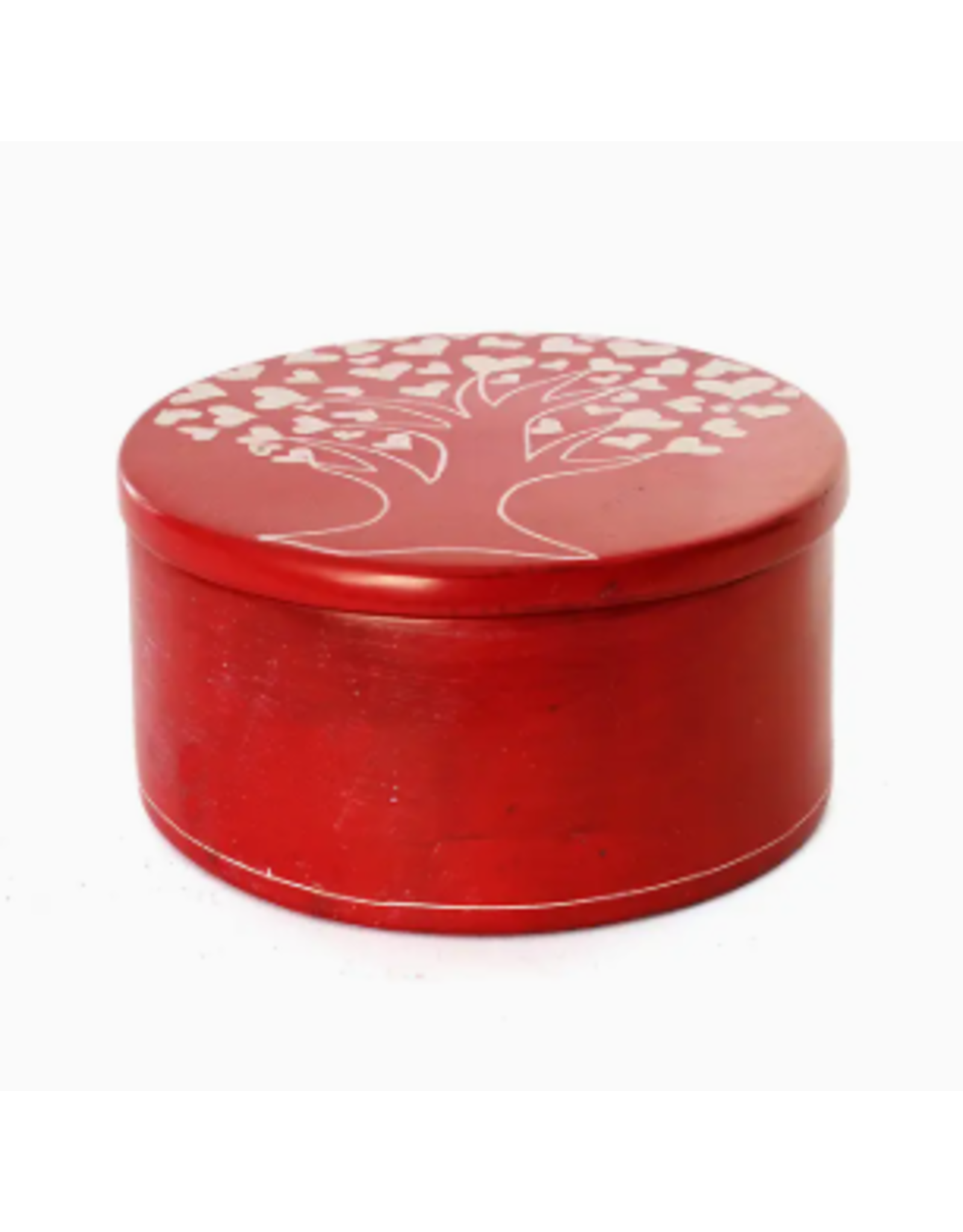 Kenya Tree of Hearts Soapstone Box, Kenya