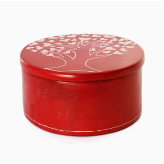 Tree of Hearts Soapstone Box