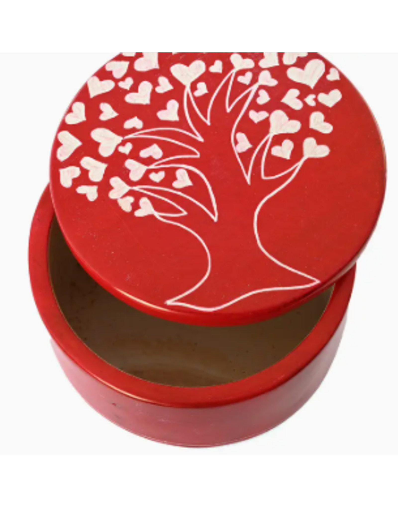 Kenya Tree of Hearts Soapstone Box, Kenya