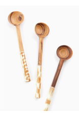 Kenya Olive Wood Spoon w/ Bone Batik Handle, Kenya