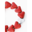 Red & White Ceramic Heart Bracelet
