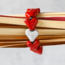 Red & White Ceramic Heart Bracelet