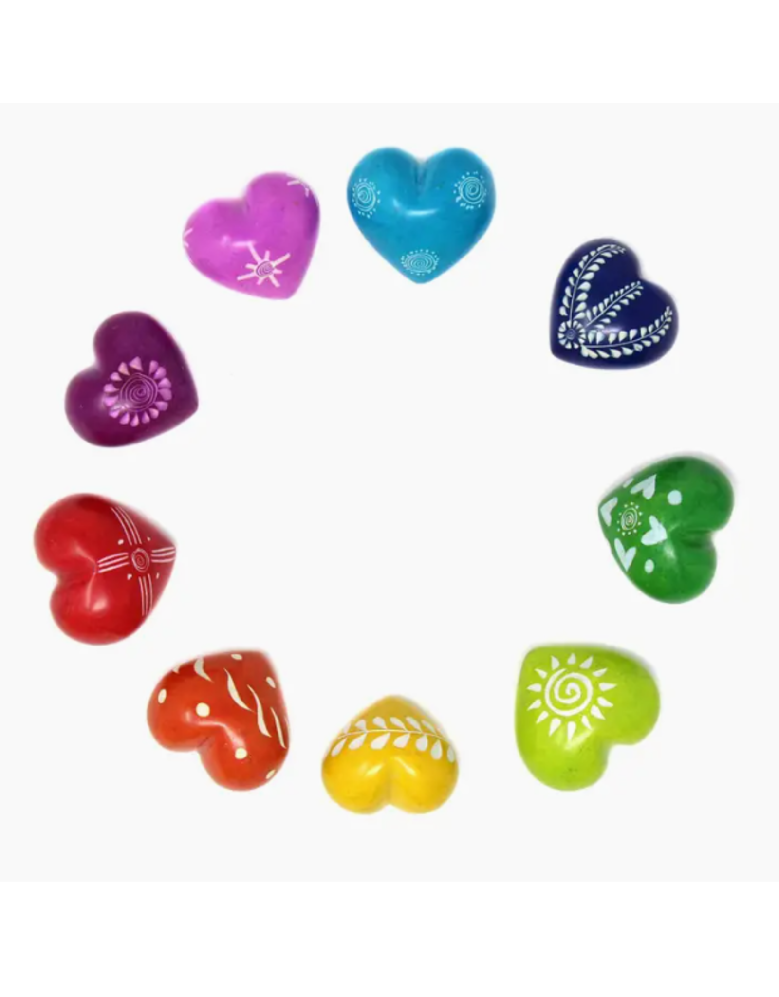 Kenya Heart-Shaped Kisii Stone Paperweights, Kenya