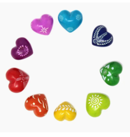 Kenya Heart-Shaped Kisii Stone Paperweights, Kenya