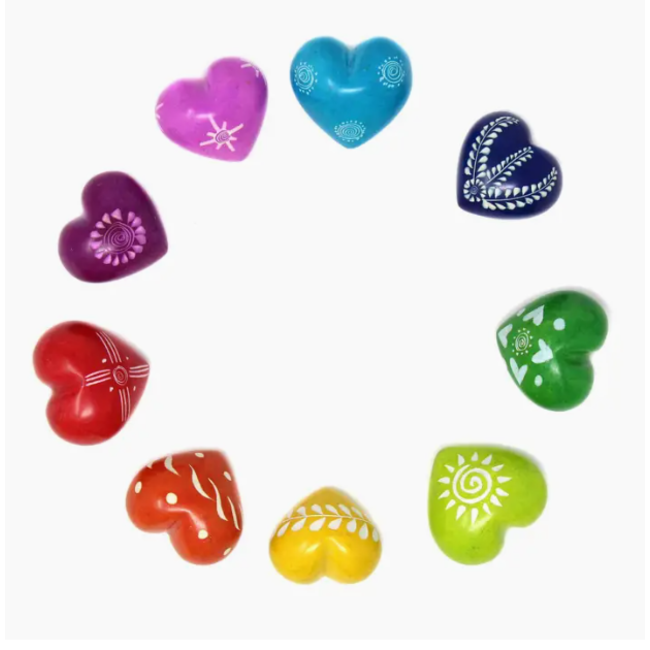 Heart-Shaped Kisii Stone Paperweights