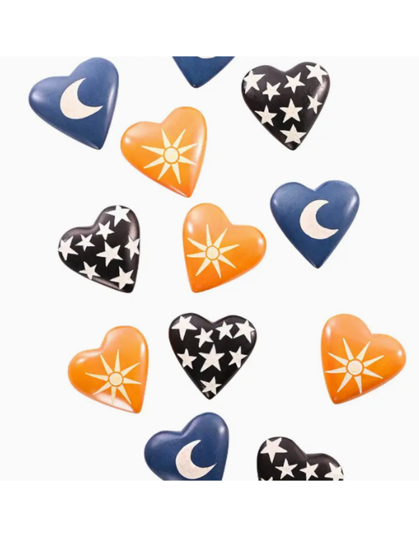 Kenya Heart-Shaped Kisii Stone Paperweights, Kenya