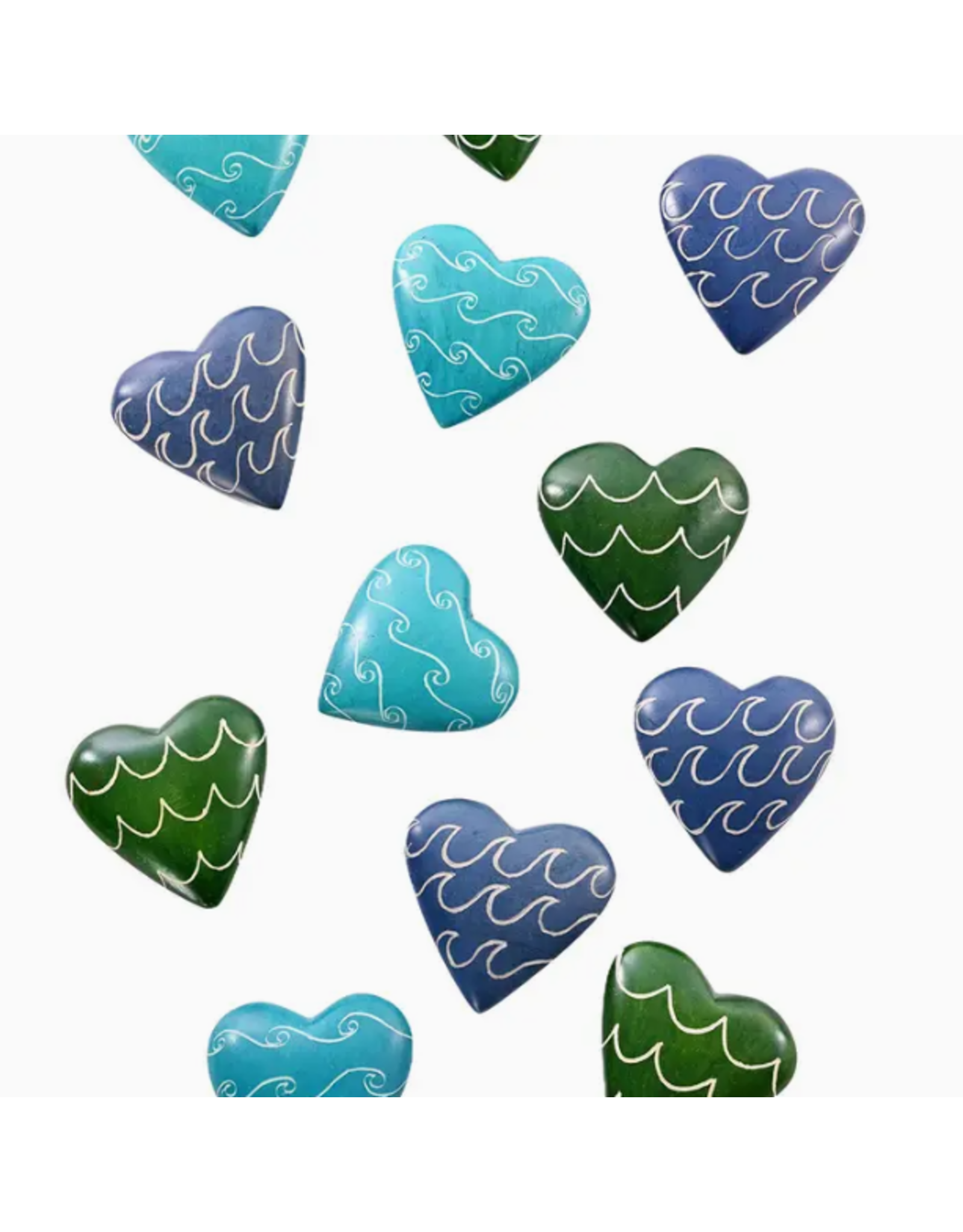 Kenya Heart-Shaped Kisii Stone Paperweights, Kenya