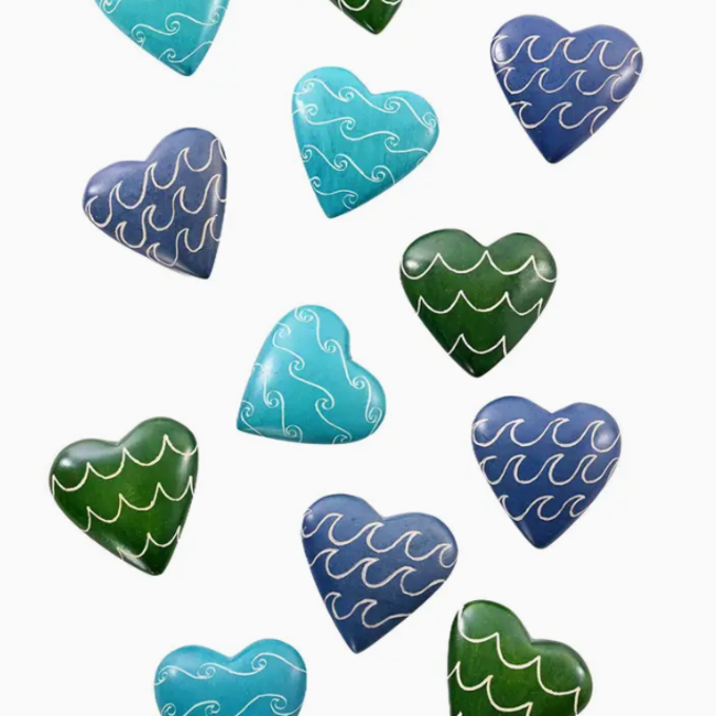 Heart-Shaped Kisii Stone Paperweights