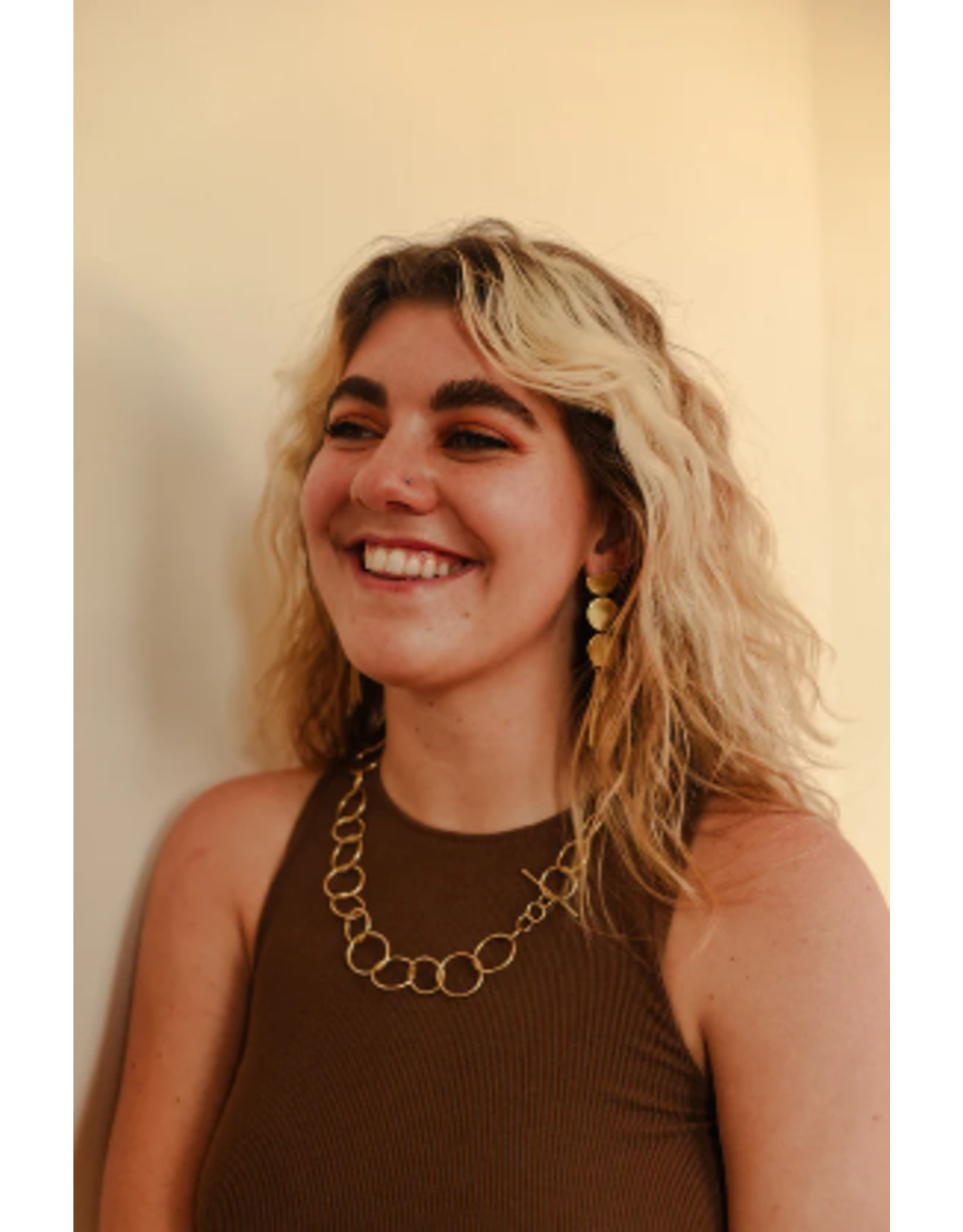 India Light Loop Brass Chain Necklace, India