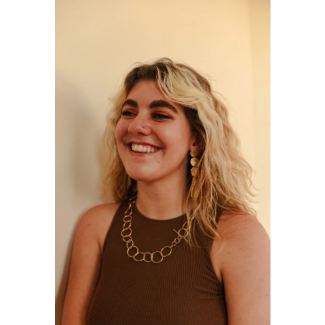 Light Loop Brass Chain Necklace