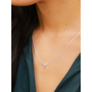 Peru Sweetie Heart Necklace - Sterling Silver