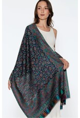 India Jamevar Shawl in Blue, India