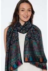 India Jamevar Shawl in Blue, India