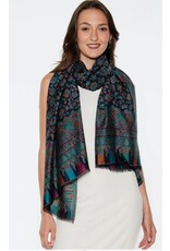 India Jamevar Shawl in Blue, India