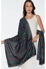 India Jamevar Shawl in Blue, India