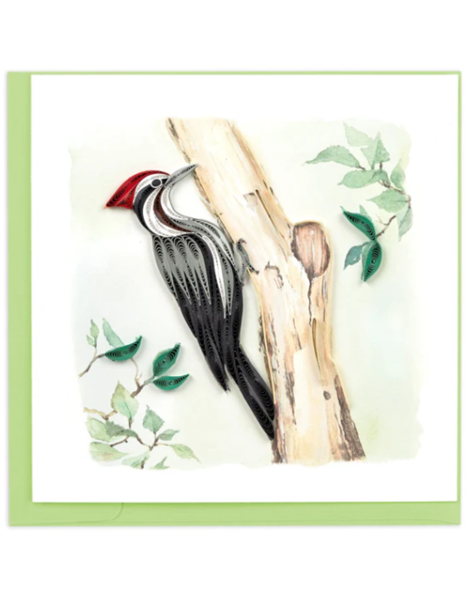 Vietnam Quilled Pileated Woodpecker Card