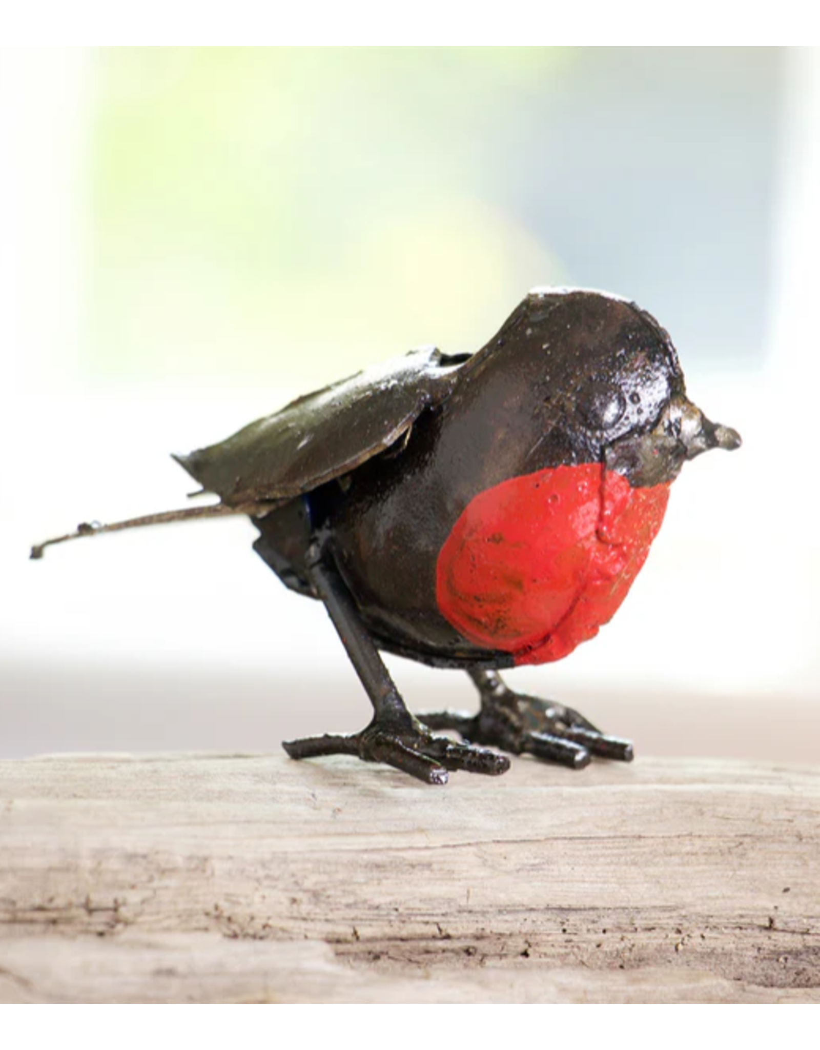 Zimbabwe Recycled Metal Robin Sculpture