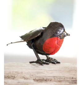 Zimbabwe Recycled Metal Robin Sculpture
