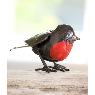 Zimbabwe Recycled Metal Robin Sculpture
