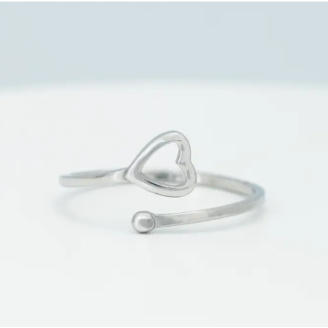 Ada Silver Heart Ring