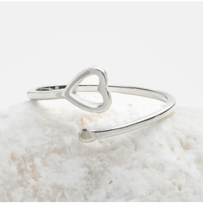 Ada Silver Heart Ring