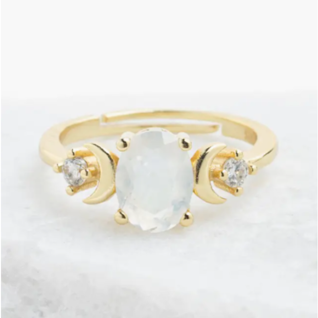 Starlight Moonstone Ring