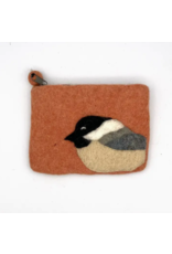 Nepal Chickadee Felt Coin Purse, Nepal