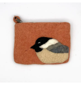 Nepal Chickadee Felt Coin Purse, Nepal