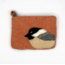 Nepal Felt Coin Purse - Chickadee