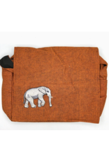 Nepal Orange Elephant Messenger Bag, Nepal