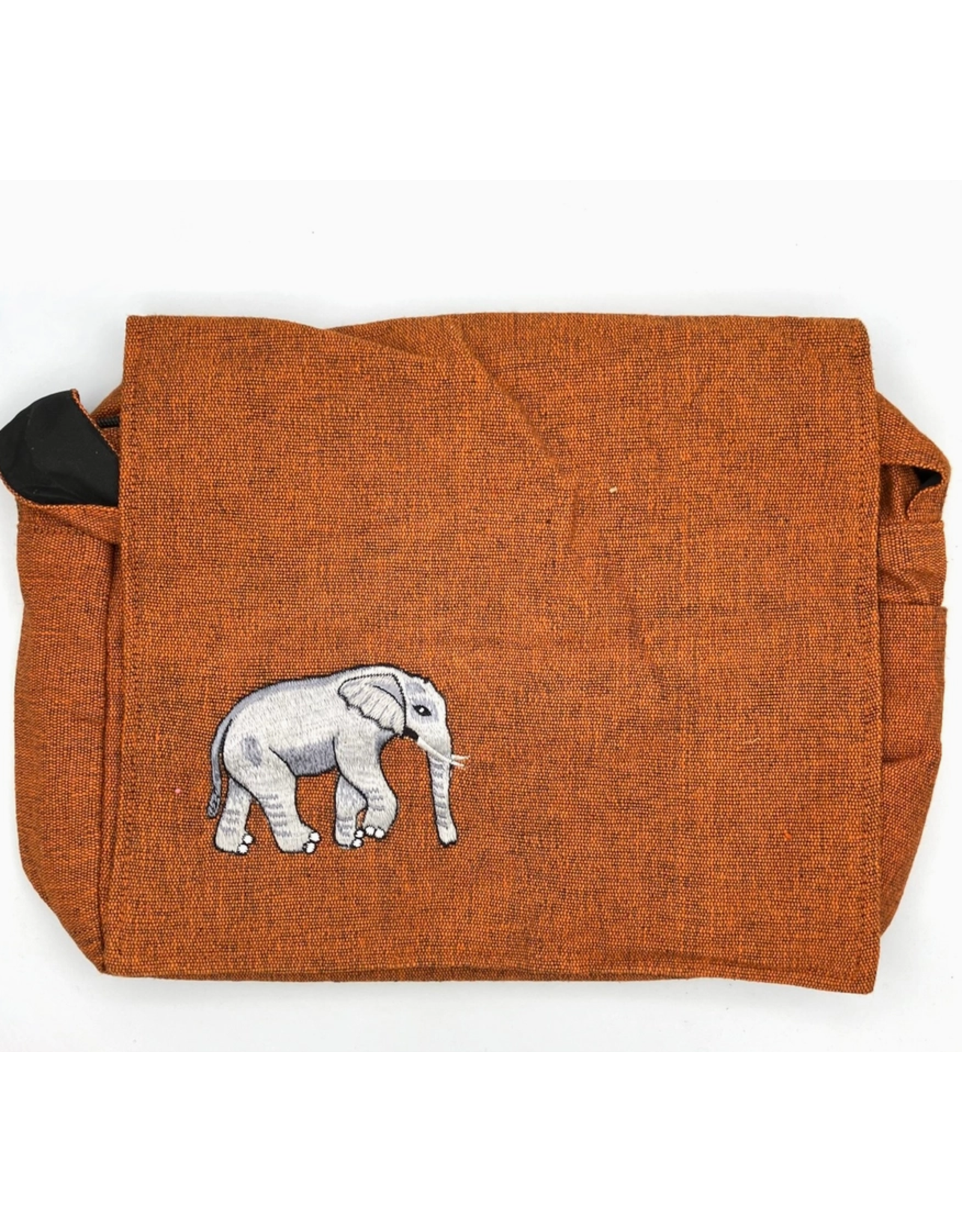 Nepal Orange Elephant Messenger Bag, Nepal