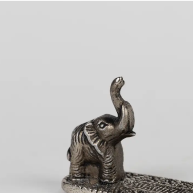 Silver Elephant Incense Holder