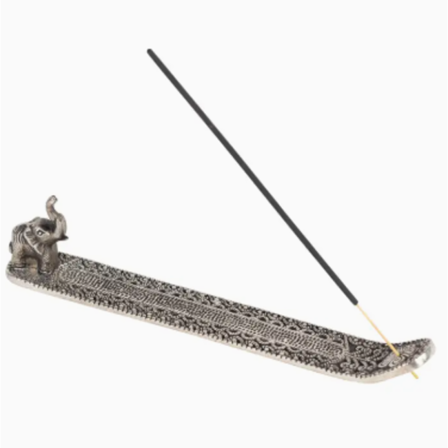 Silver Elephant Incense Holder