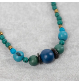 Ecuador Balsas Beaded Tagua Necklace, Ecuador
