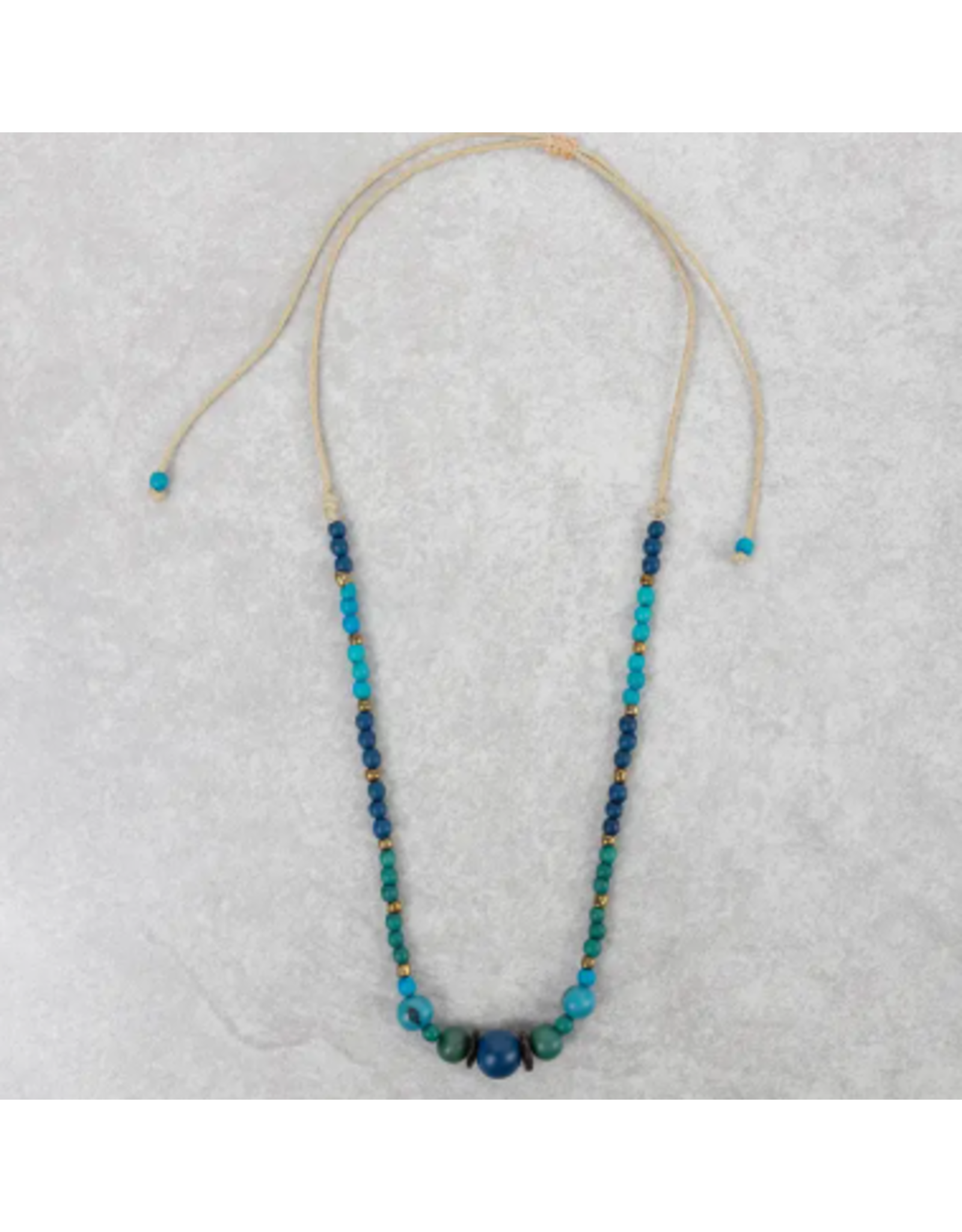 Ecuador Balsas Beaded Tagua Necklace, Ecuador