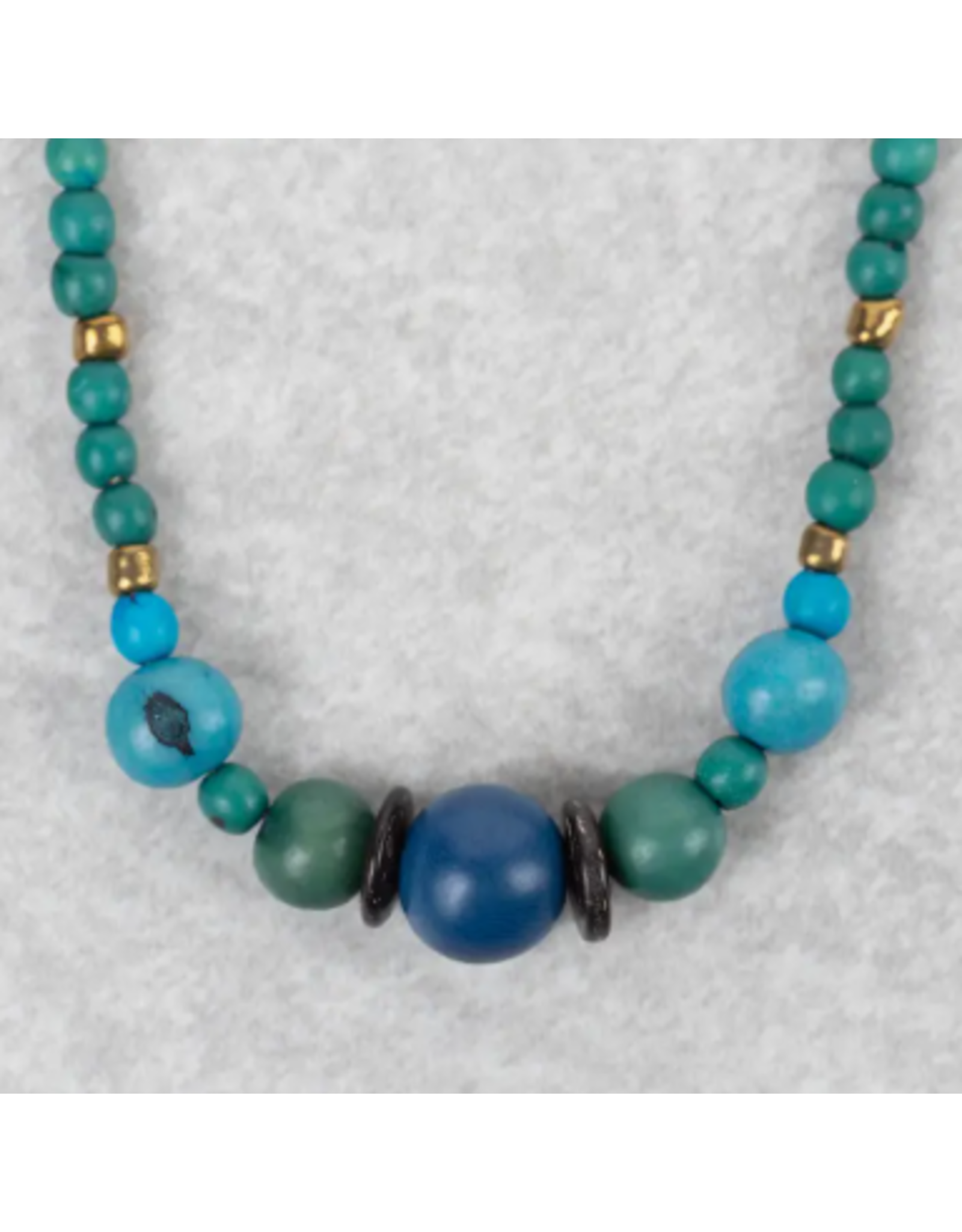Ecuador Balsas Beaded Tagua Necklace, Ecuador