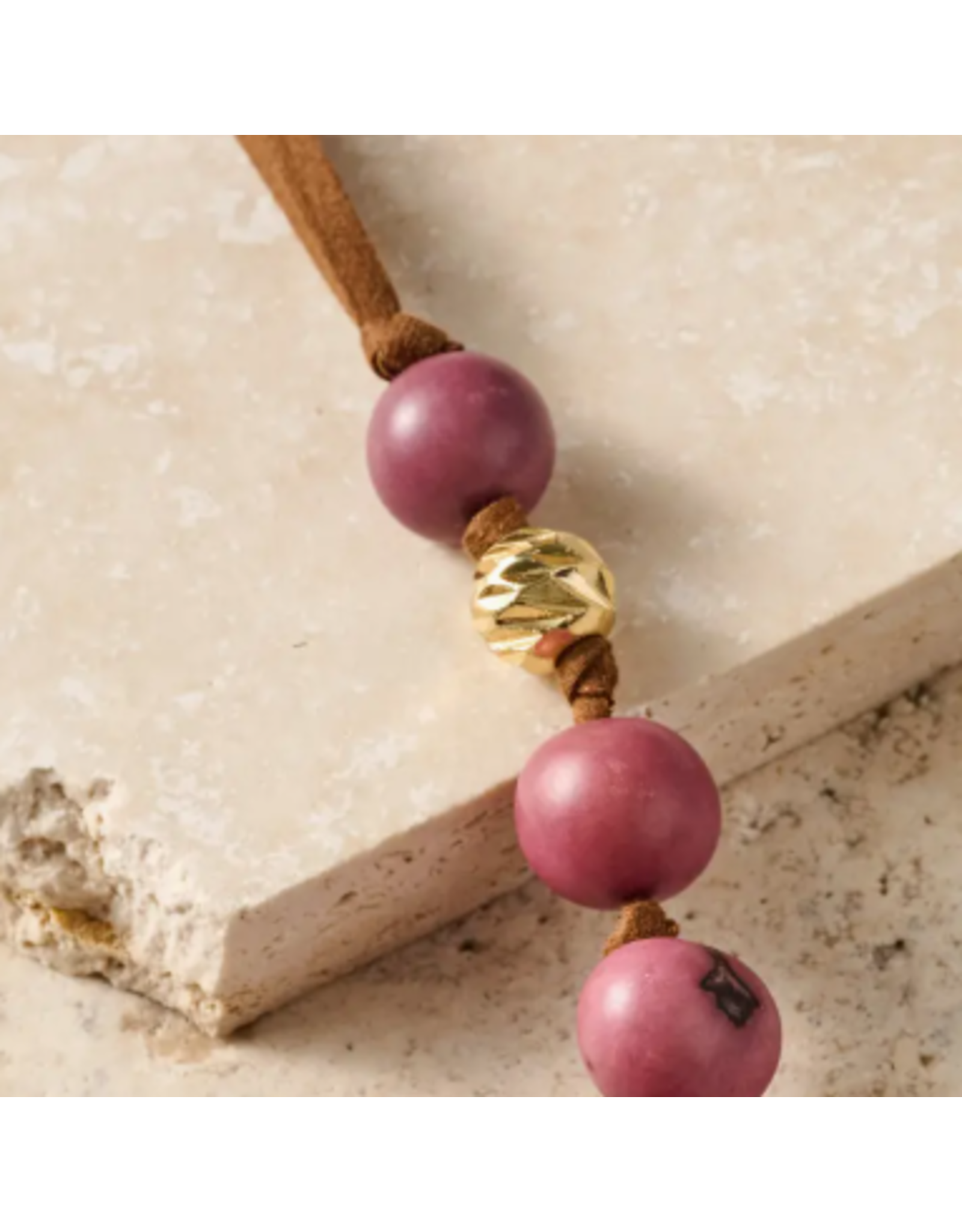 Colombia Lavender Seed & Suede Necklace, Colombia