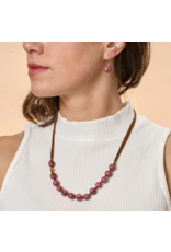 Colombia Lavender Seed & Suede Necklace, Colombia