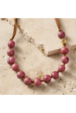 Colombia Lavender Seed & Suede Necklace, Colombia