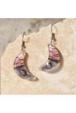 Chile Marbled Moon Drop Earrings, Chile