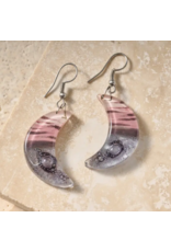 Chile Marbled Moon Drop Earrings, Chile