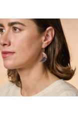 Chile Marbled Moon Drop Earrings, Chile