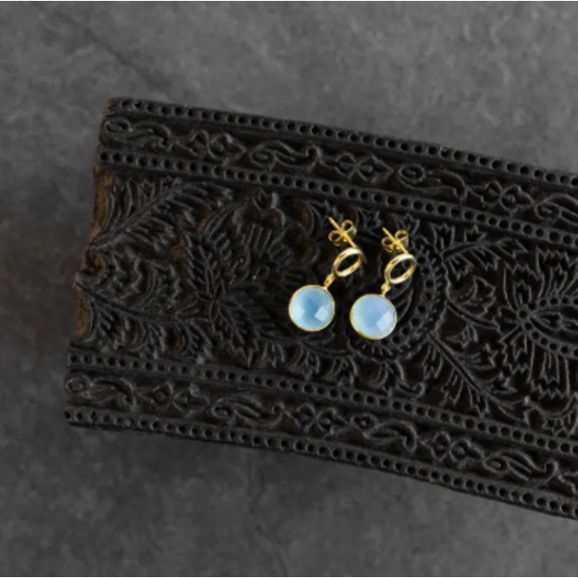 Sona Chalcedony Drop Earrings