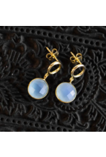 India Sona Chalcedony Drop Earrings, India