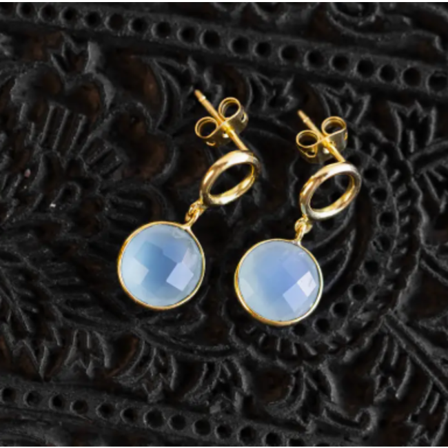 Sona Chalcedony Drop Earrings