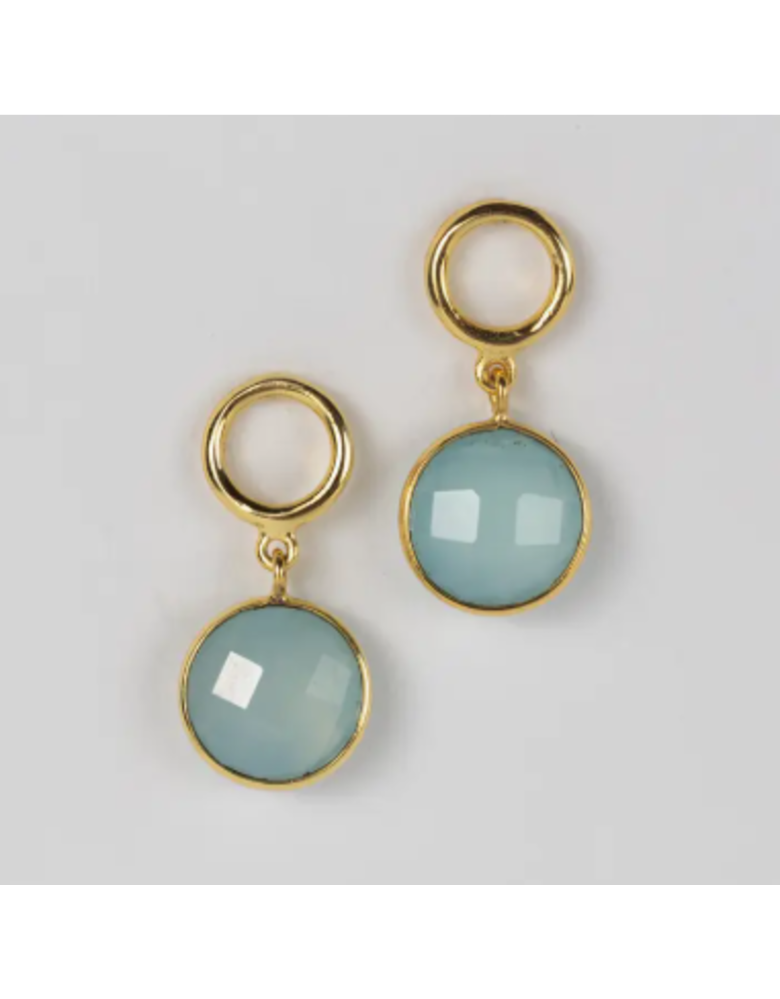 India Sona Chalcedony Drop Earrings, India