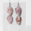 Twin Leaf Tagua Dangle Earrings